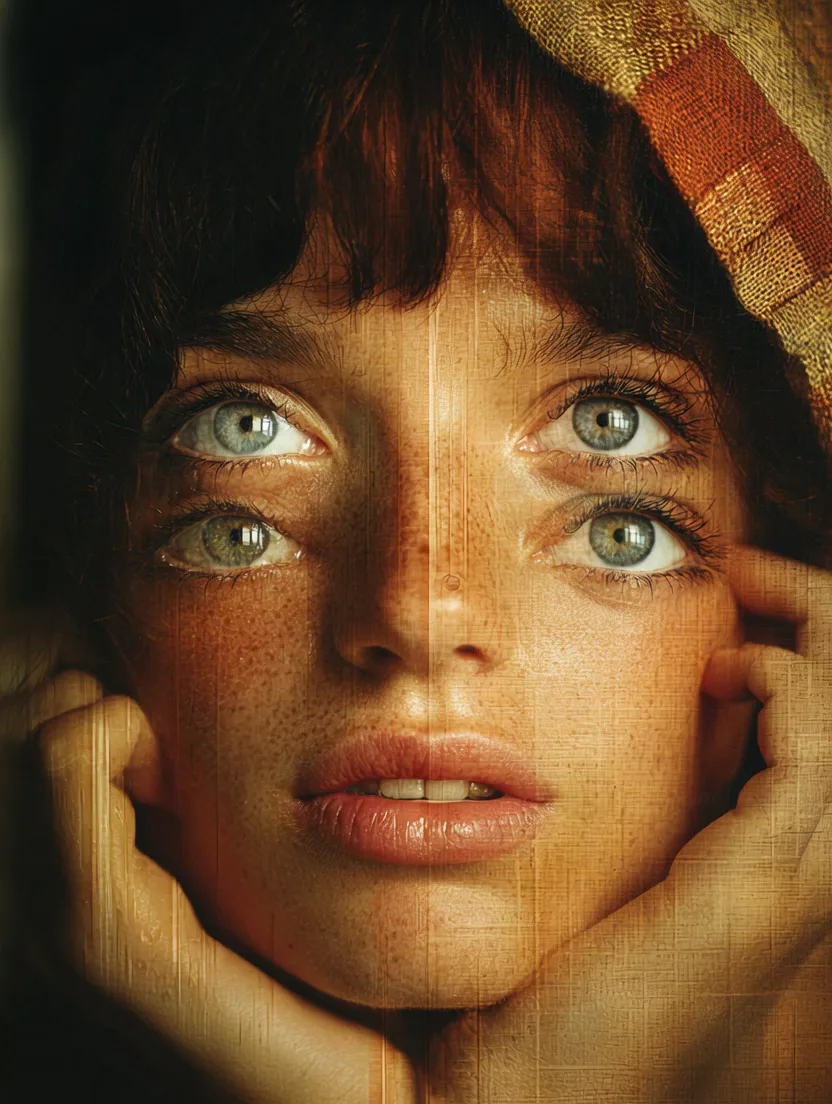 Start frame: Four-Eyed Woman Portrait