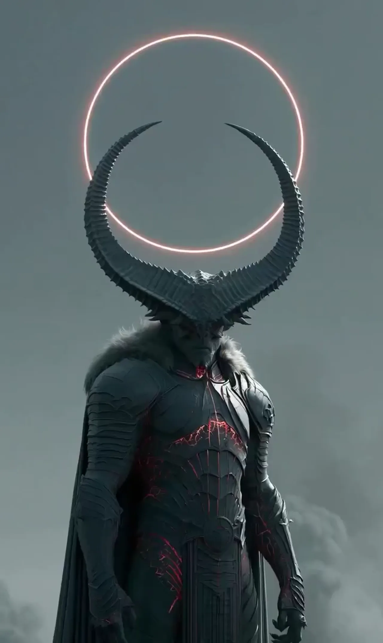 Horned Warrior Under Halo