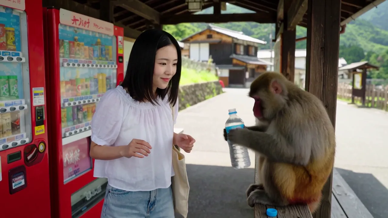 Robbed by Monkeys at a Vending Machine