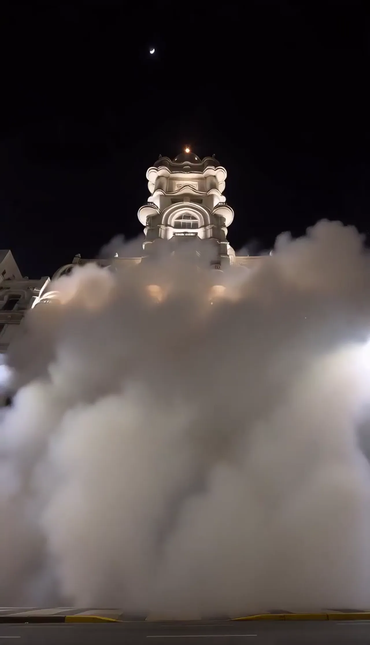 Fog Swallows a Landmark