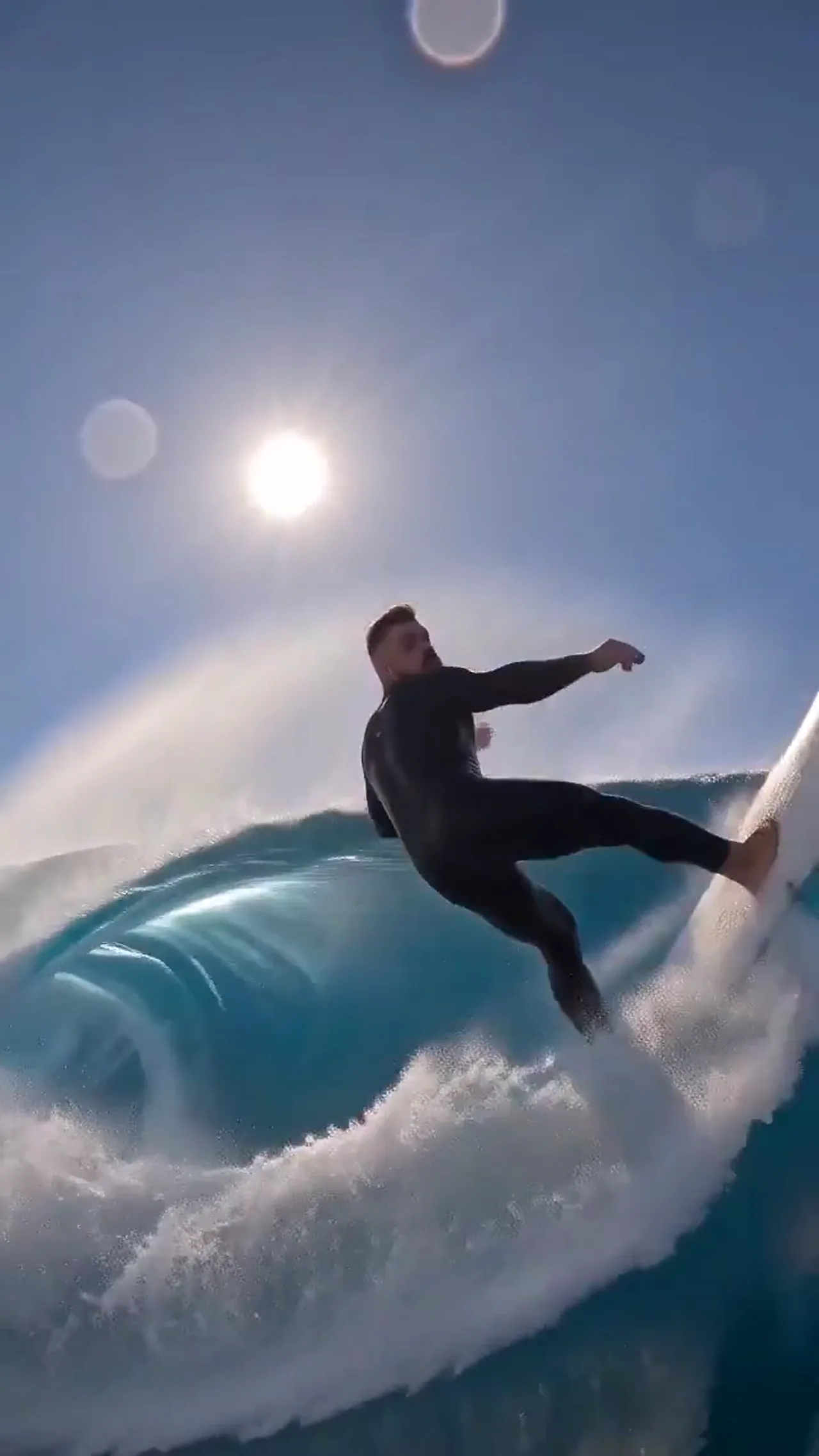 Surfer Rides and Launches